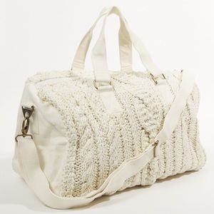 NWT Altar’d State Carlie Woven Cream Duffle Bag - SOLD OUT online
